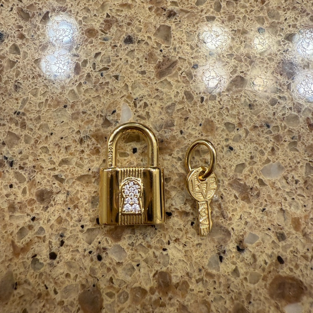 Pandora Gold Lock and Key Necklace